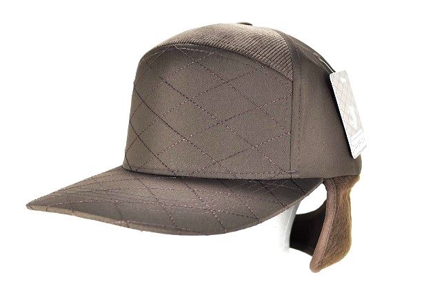 QUILT- 7PANEL POLYGON QUILT HIGH FRAME EARFLAP - BROWN